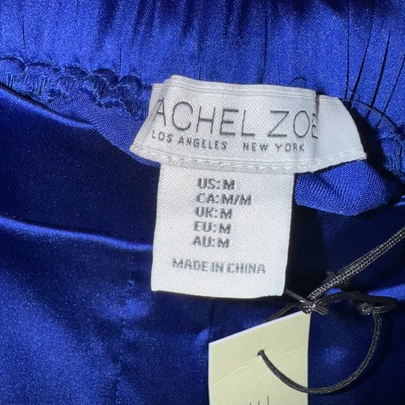 NWT - Royal Blue Satin Pants - Picture 3 of 3